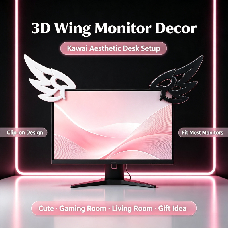 Desk Setup Gifts - زينة ثلاثية الأبعاد على شكل أجنحة