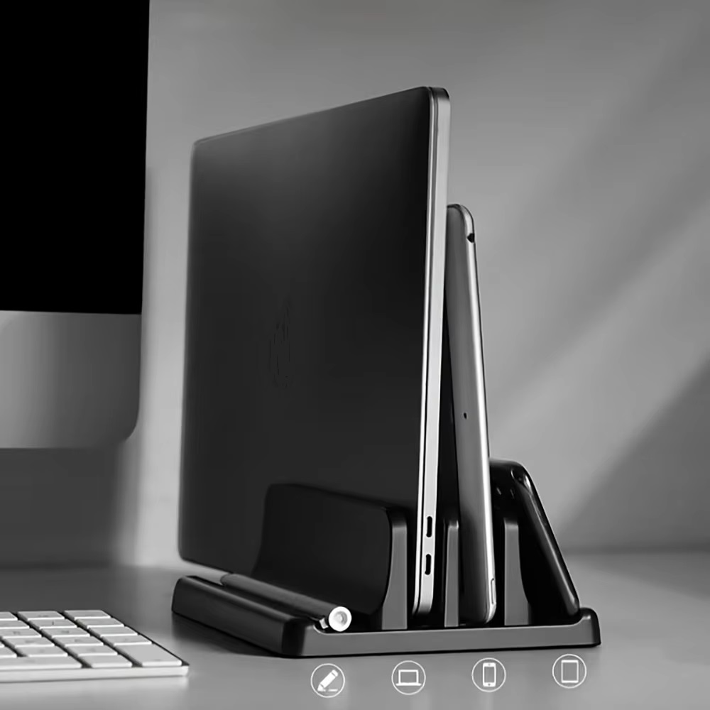 Vertical Laptop Stand - حامل لابتوب، رف تخزين عمودي مناسب