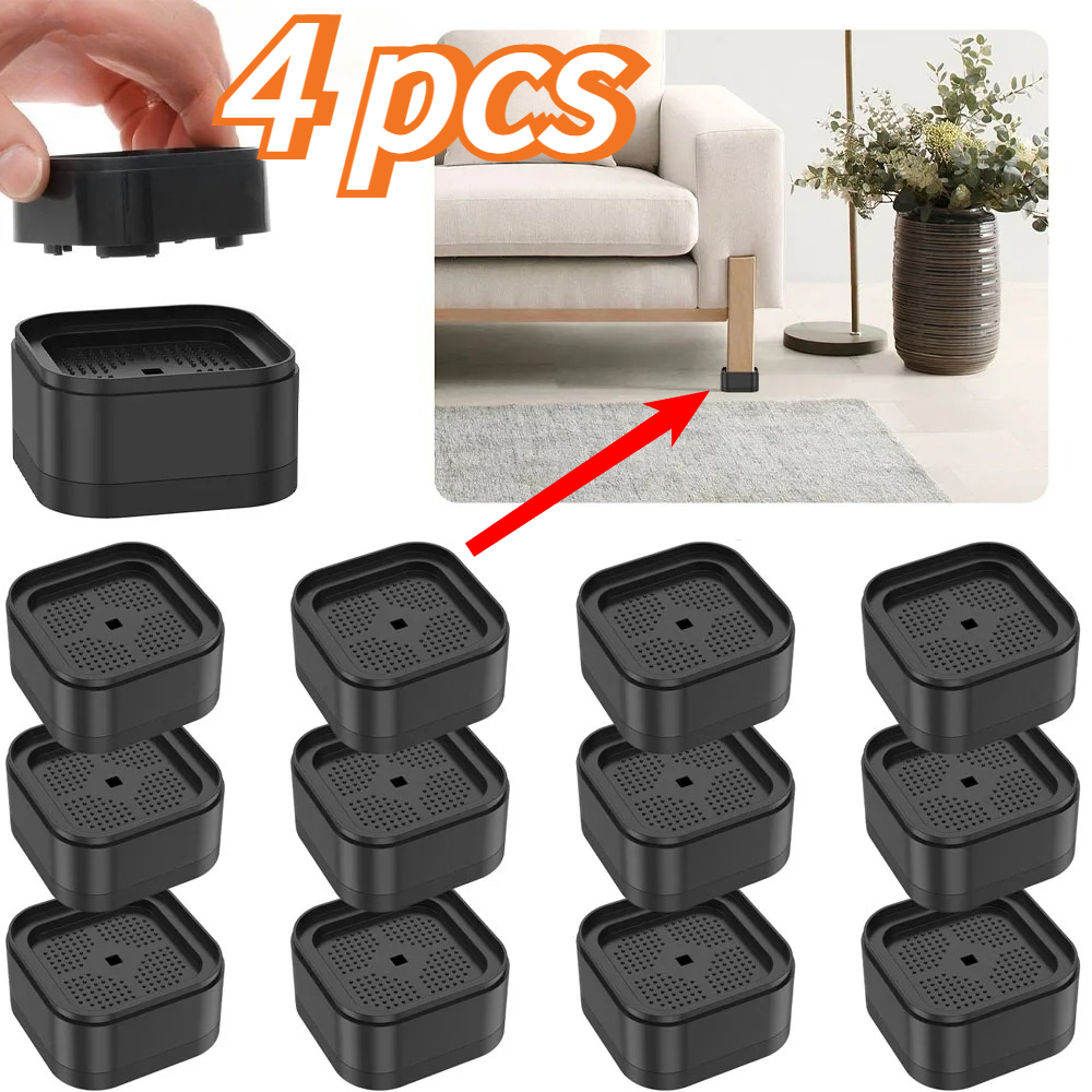Desk Setup Riser - 4 قطع رافعات أثاث قوية، رافعات