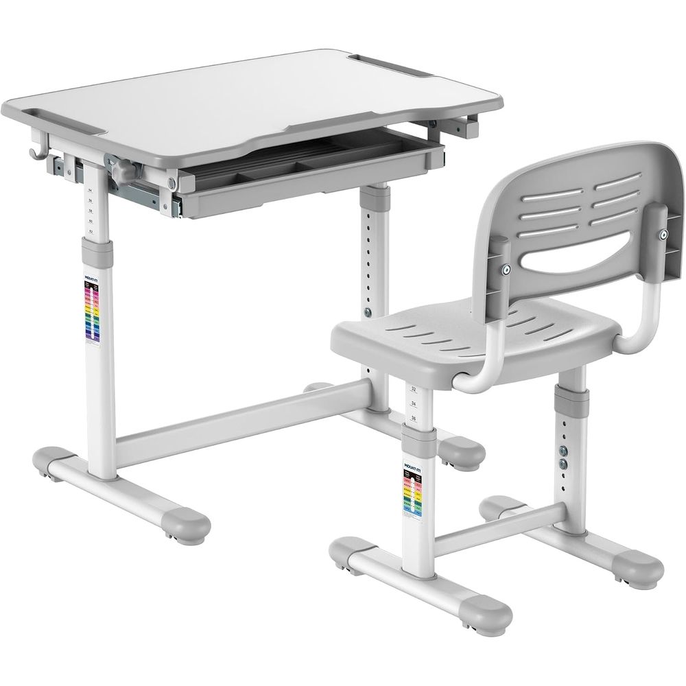 Desk Setup Kids - طاولة وكرسي للأطفال قابلان للتعديل حتى