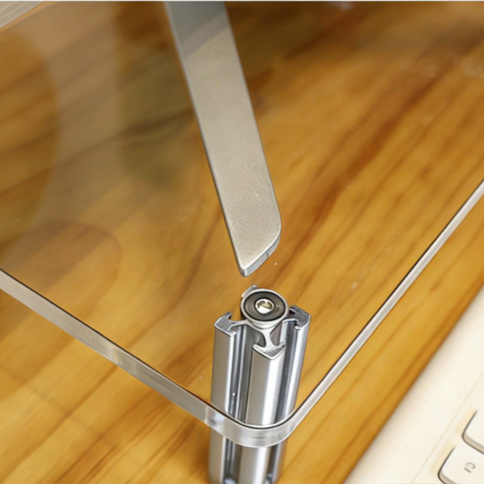 Desk Setup Riser - حامل شاشة أكريليك شفاف وسهل التنظيف،