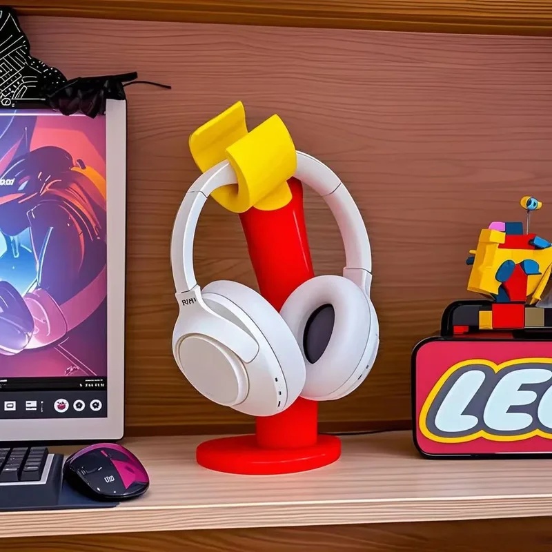 Desk Setup Kids - حامل سماعات رأس إبداعي وجذاب للمكتب،