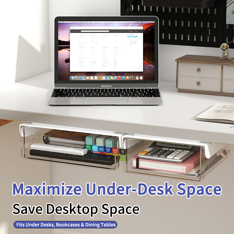 نظام أدراج مخفية تحت المكتب مع - مراجعة Desk Setup Study وسعره
