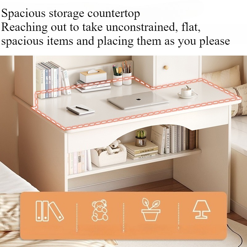 مكتب منزلي مع خزانة كتب مدمجة، - مراجعة Desk Setup Study وسعره