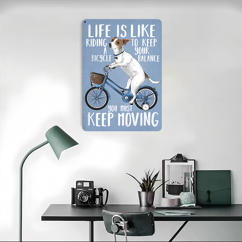 لوحة معدنية بتصميم 'الحياة مثل - مراجعة Desk Setup Poster وسعره