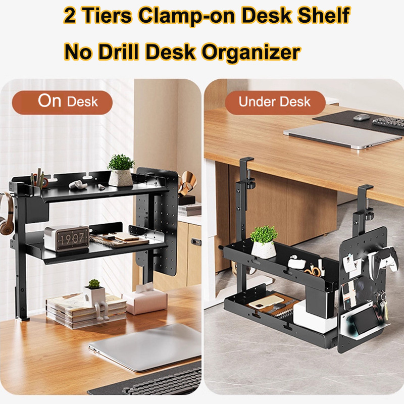وحدة رفوف ذات طبقتين مقاس 14 ب - مراجعة Desk Setup Study وسعره
