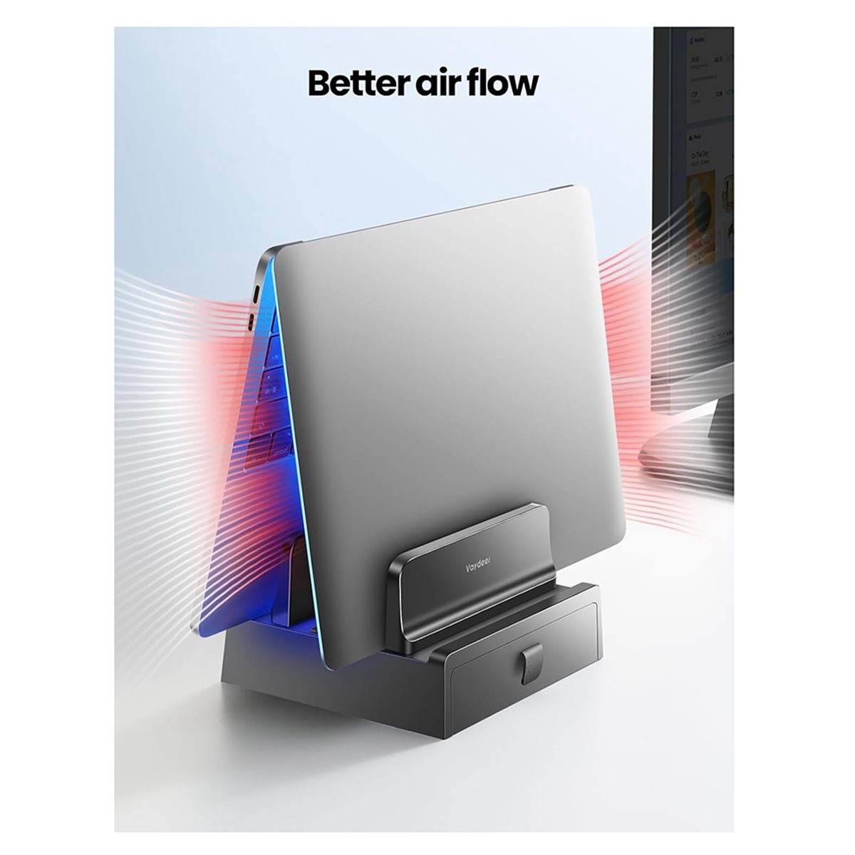 حامل لابتوب عمودي من هومجود فا - مراجعة Vertical Laptop Stand وسعره