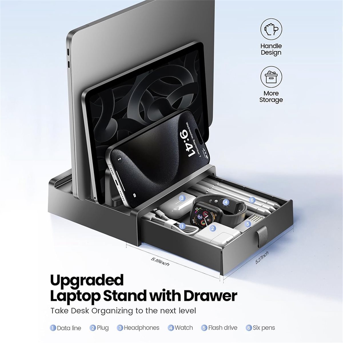 حامل لابتوب عمودي من هومجود فا - مراجعة Vertical Laptop Stand وسعره