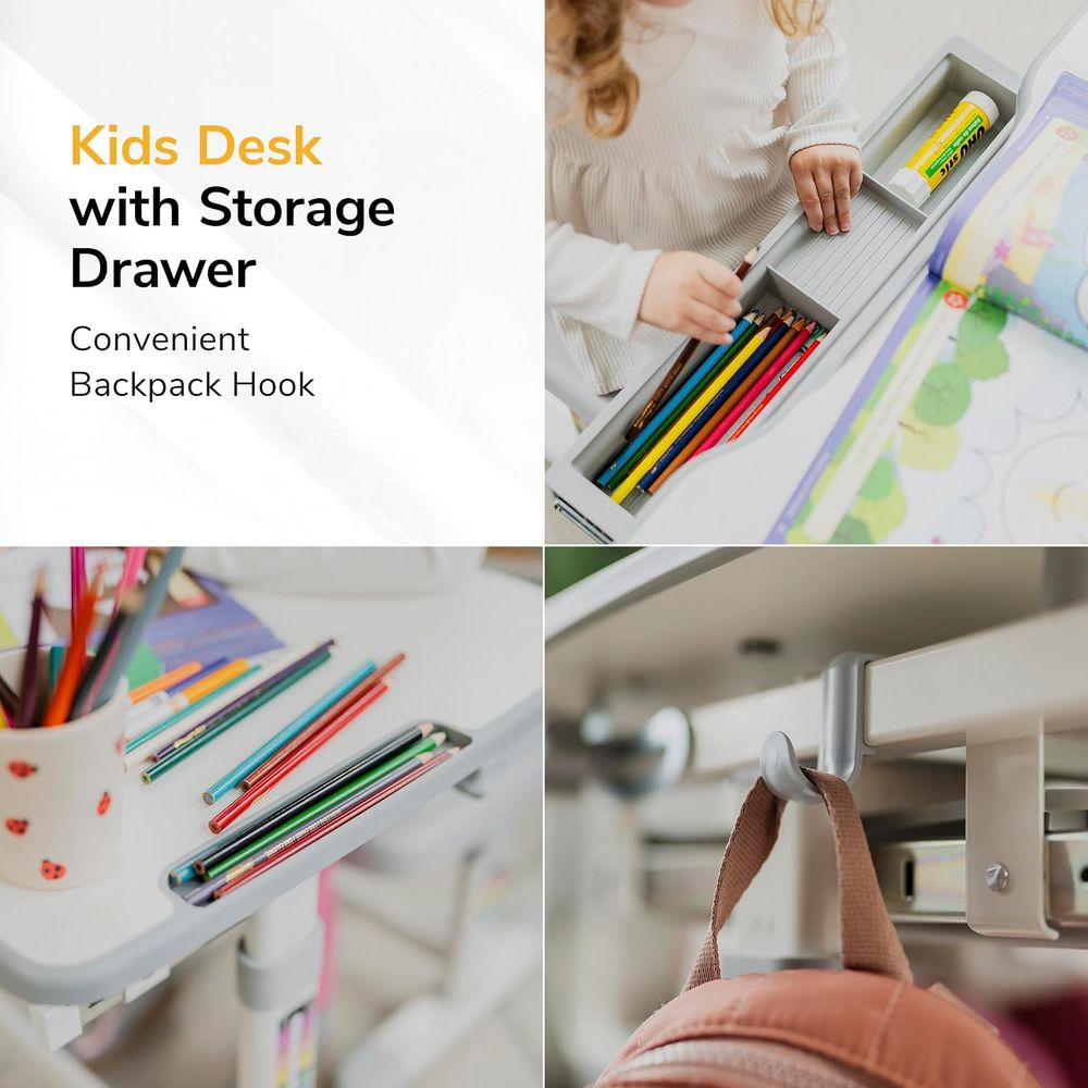 طاولة وكرسي للأطفال قابلان للت - مراجعة Desk Setup Kids وسعره