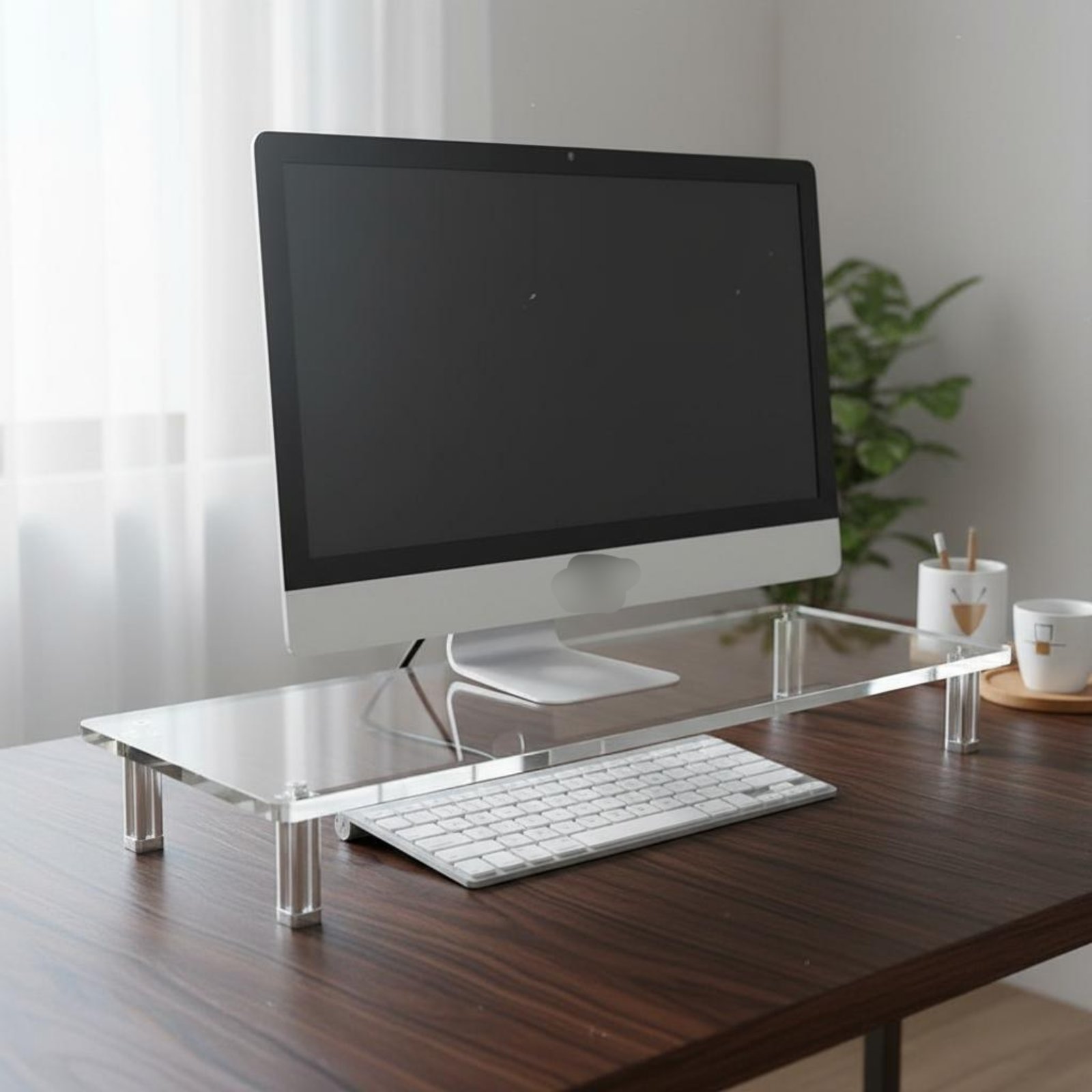 حامل شاشة أكريليك شفاف وسهل ال - مراجعة Desk Setup Riser وسعره