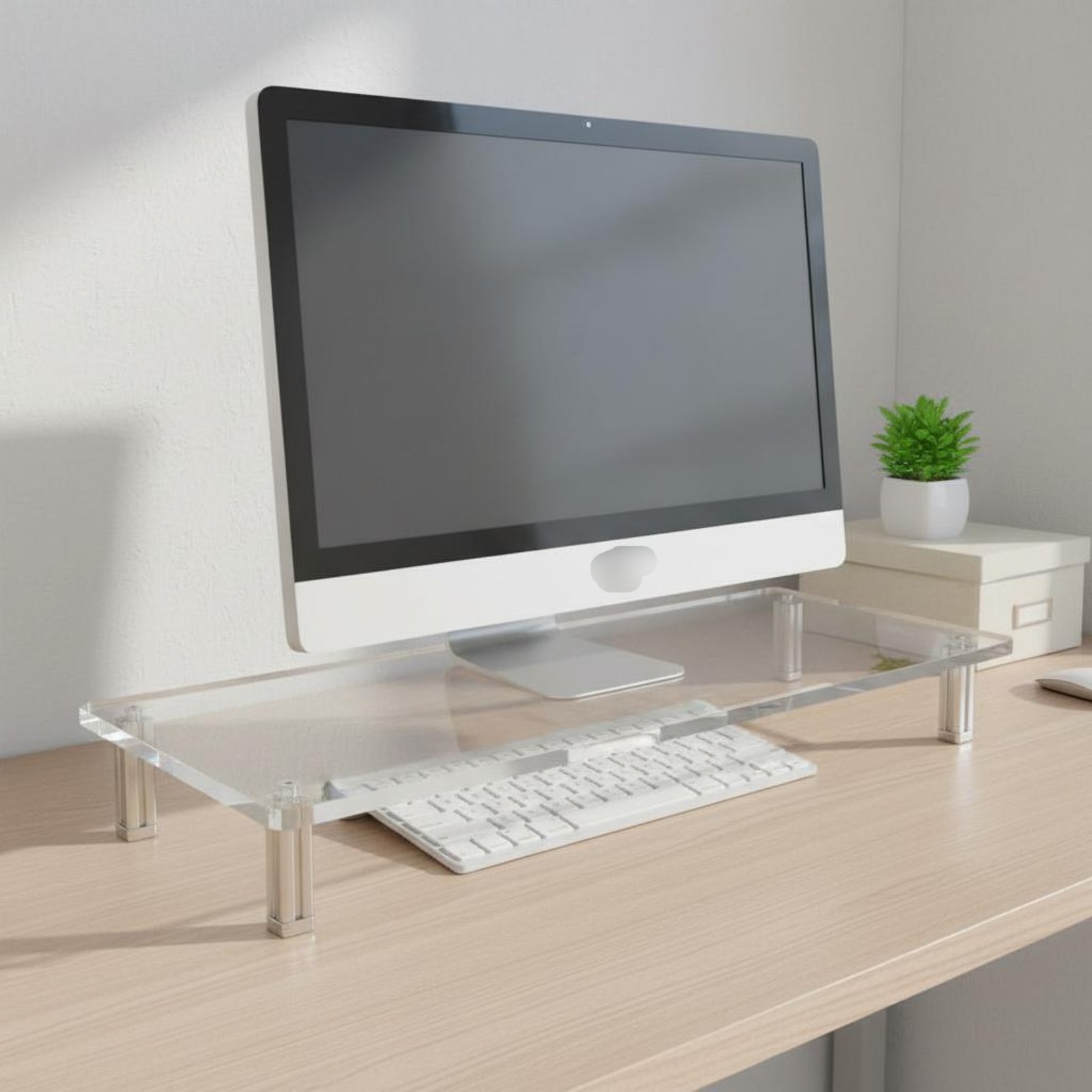 حامل شاشة أكريليك شفاف وسهل ال - مراجعة Desk Setup Riser وسعره