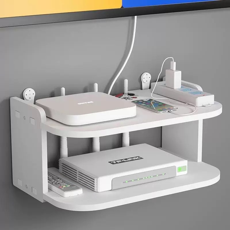 رف منظم للراوتر والكابلات يثبت - مراجعة Desk Setup Tv وسعره