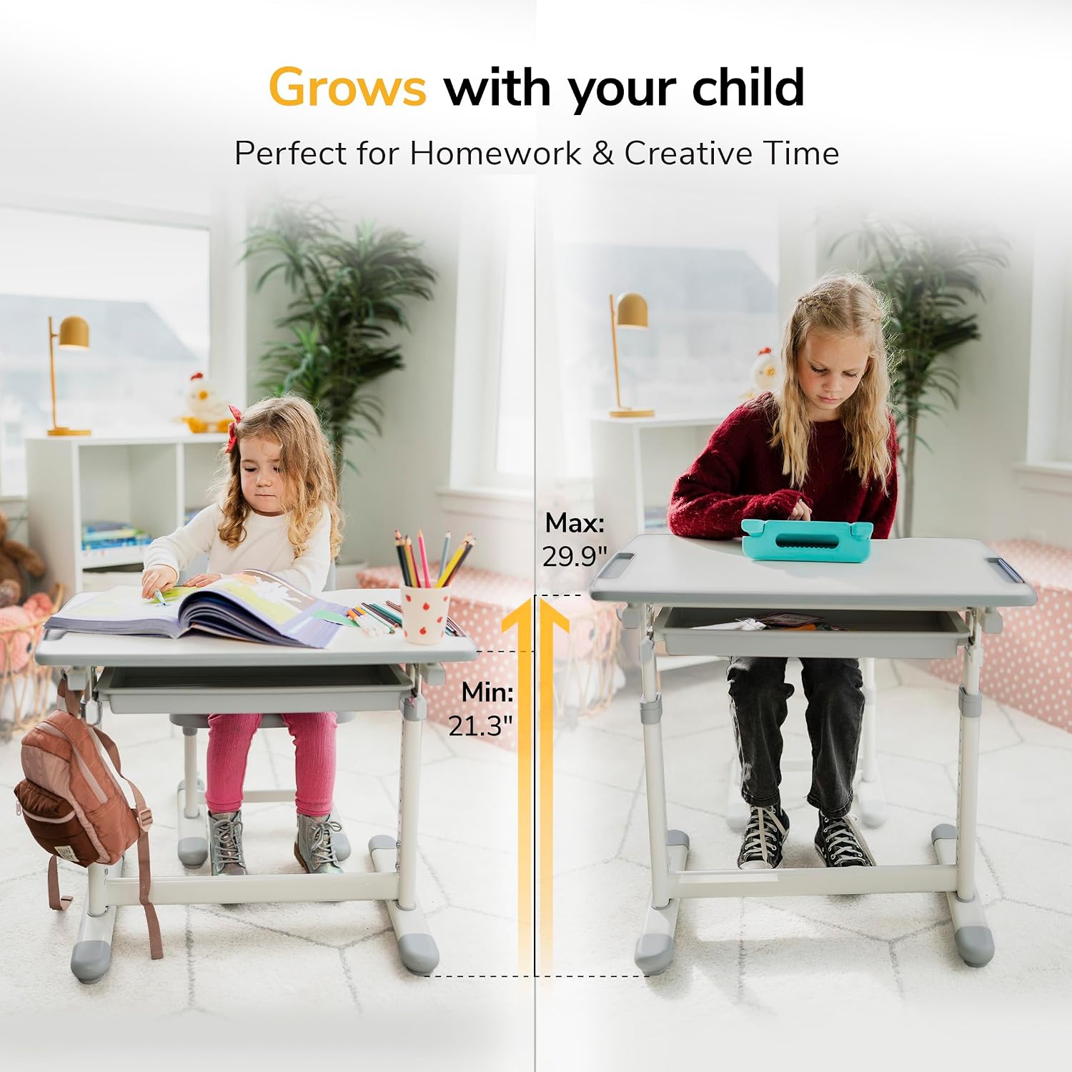 طقم مكتب وكرسي للأطفال قابل لت - مراجعة Desk Setup Kids وسعره