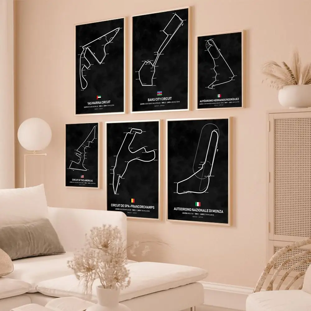 ملصق خريطة مسار سباق F1 ، ملصق - مراجعة Desk Setup Poster وسعره