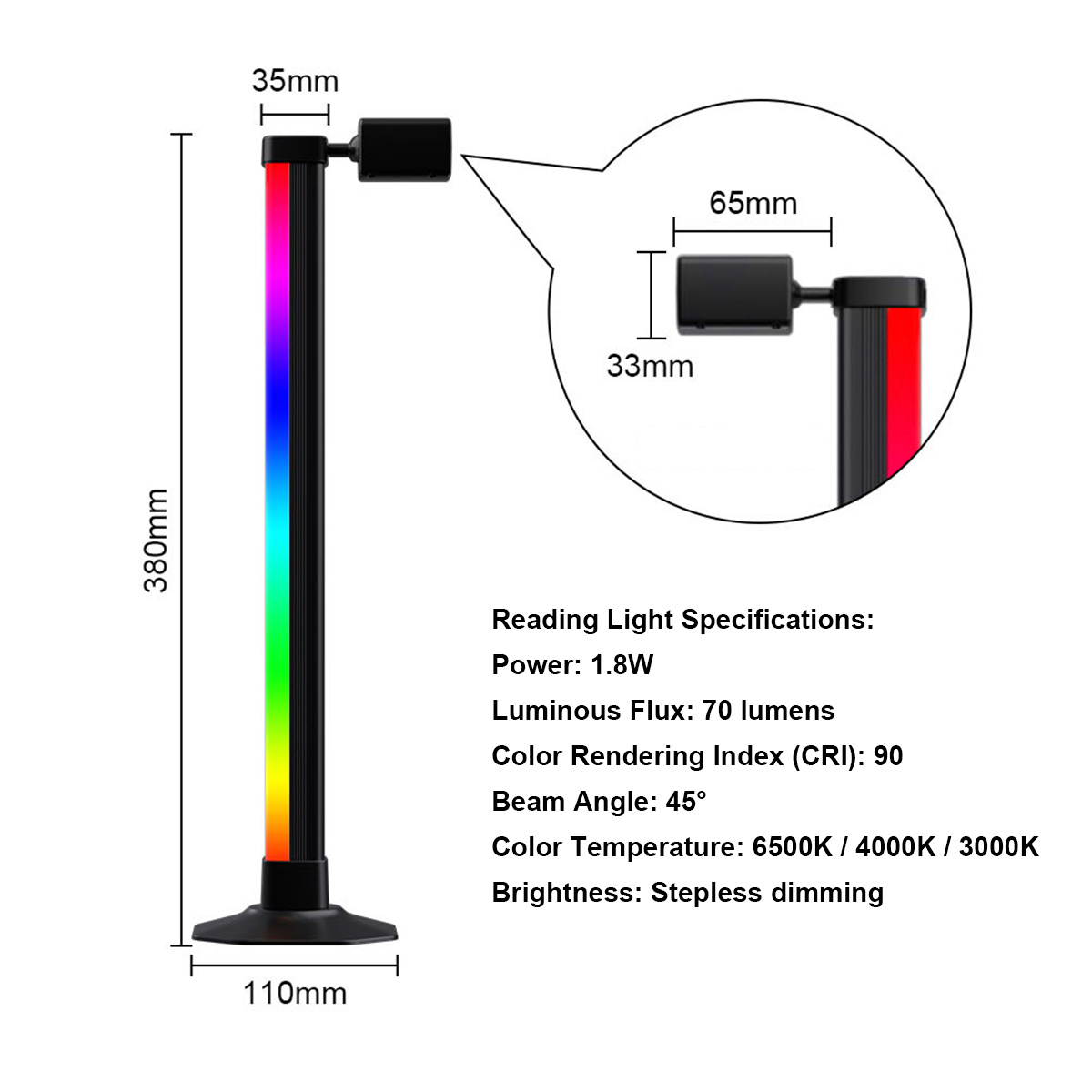 شريط إضاءة ذكي LED RGB متزامن  - مراجعة Desk Setup Black وسعره