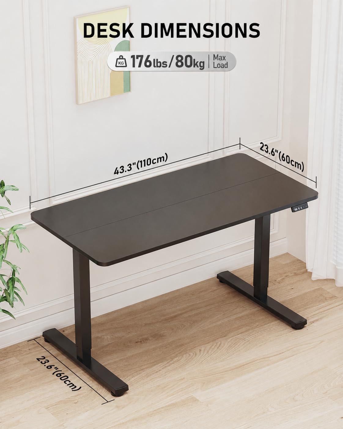 مكتب كهربائي قابل للتعديل بارت - مراجعة Desk Setup Black وسعره